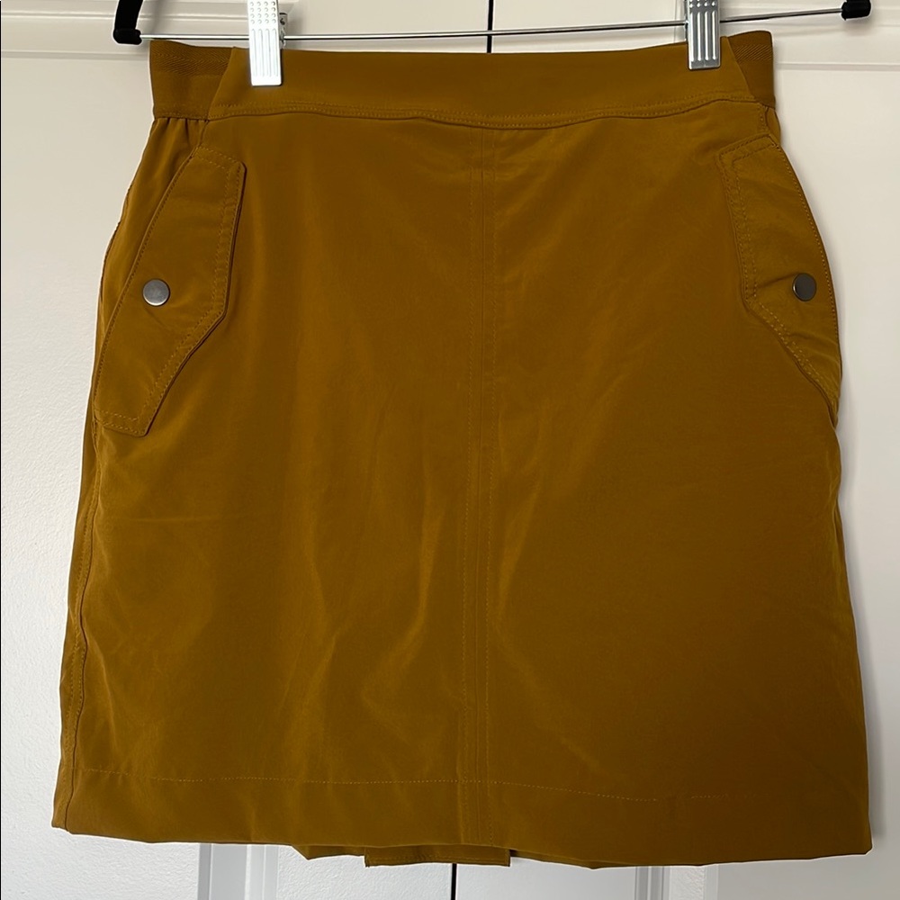 Athleta Yellow Gold Mini Skirt